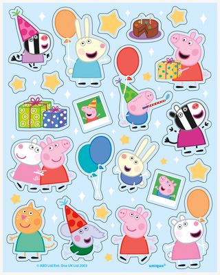 Peppa Pig Stickers - 4 SHEETS