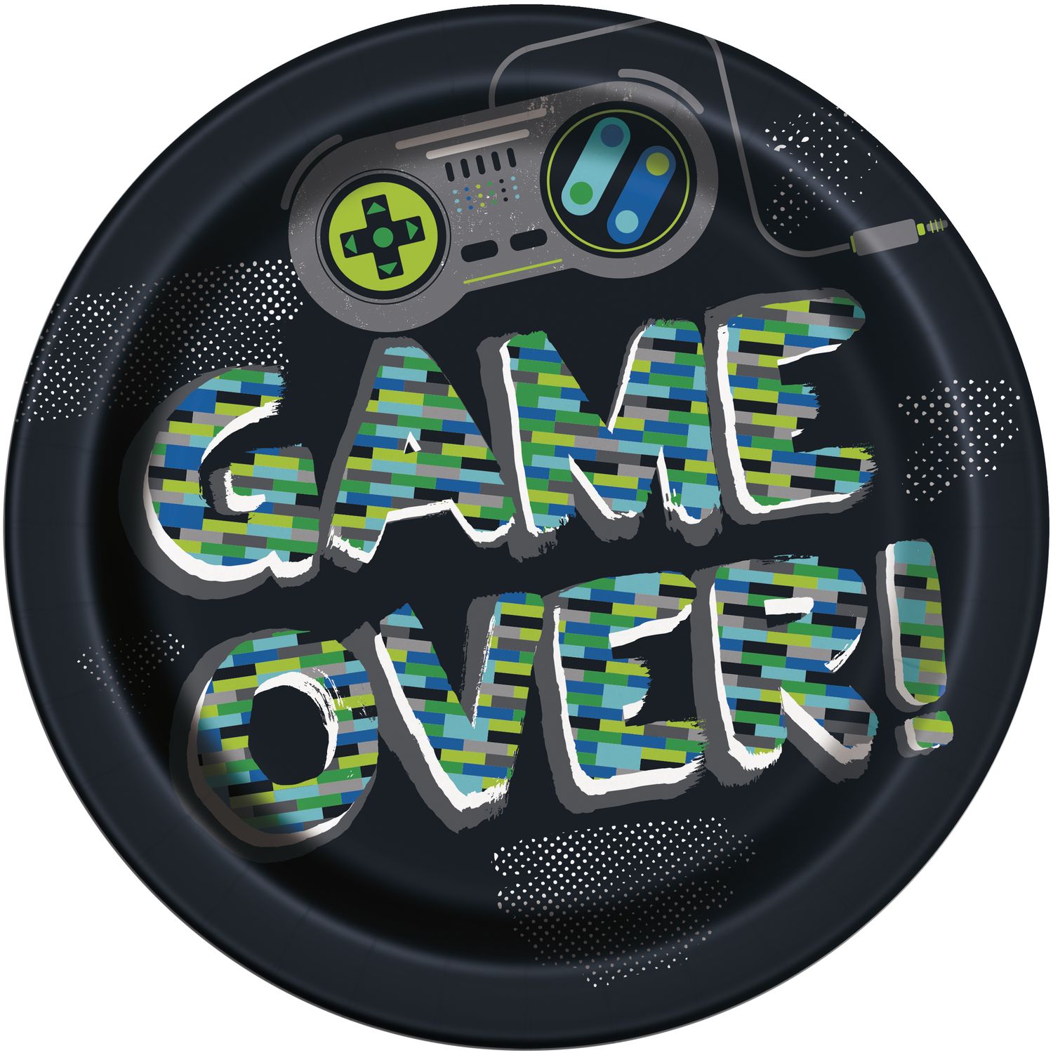 Gamer Birthday 9&quot; Luncheon Plates 8ct