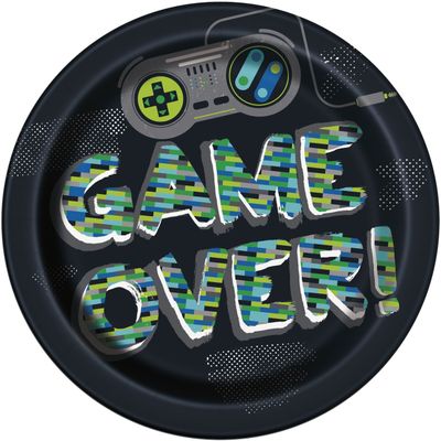 Gamer Birthday 9&quot; Luncheon Plates 8ct