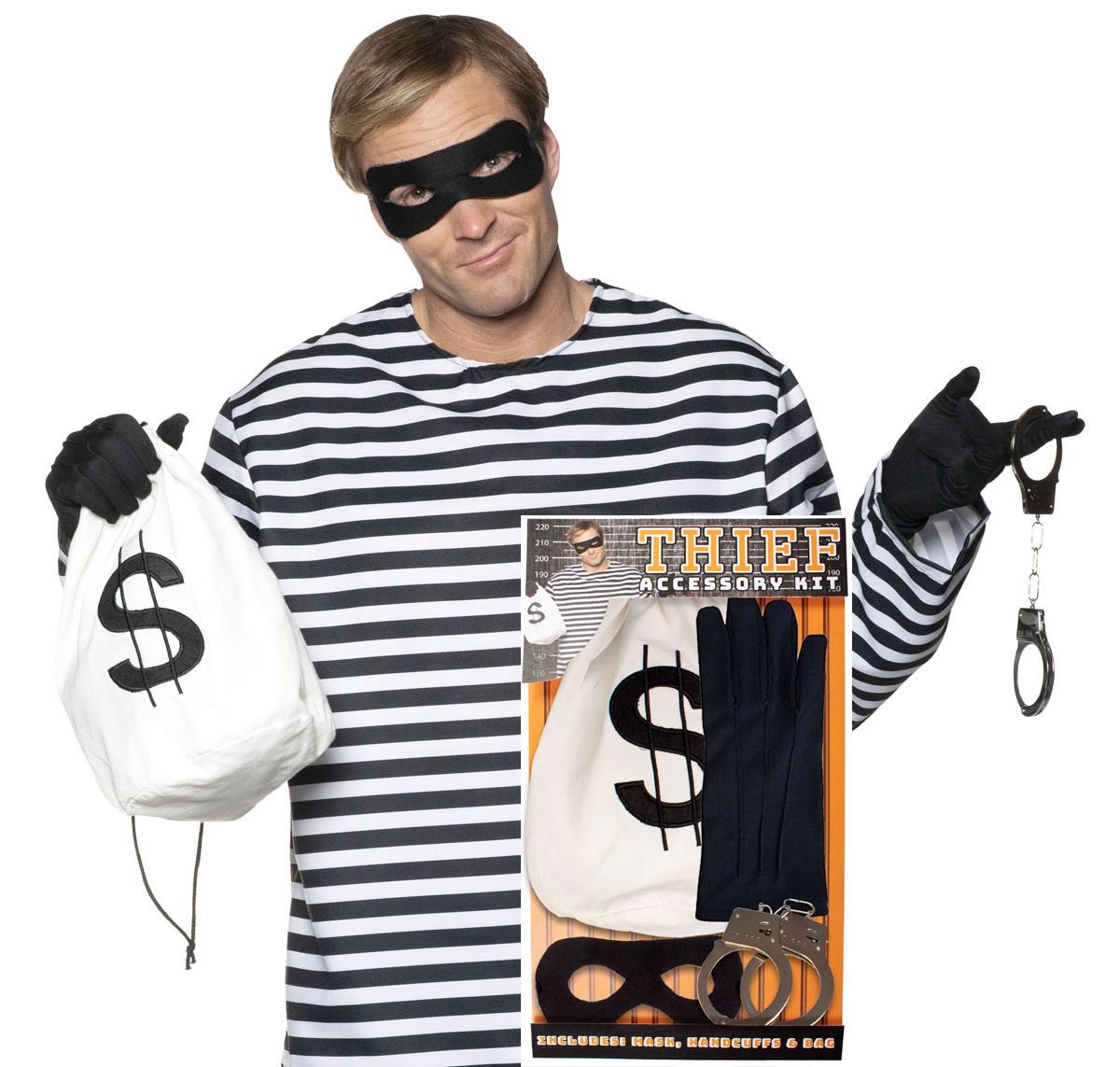 Thief Kit - Mask,Cuffs, Moneybag &amp; Gloves