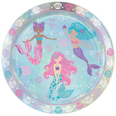 Shimmering Mermaid 9&quot; Luncheon Plates 8ct