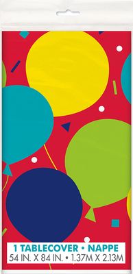 Balloon Party - Plastic Tablecover 54&quot; X 84&quot;