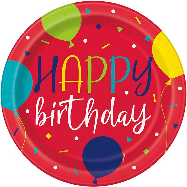 Balloon Party - 9&quot; Plates 8ct