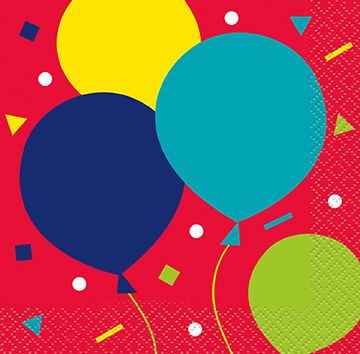 Balloon Party - Beverage Napkins 16ct