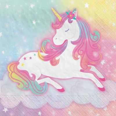 Enchanted Unicorn Beverage Napkins 16ct