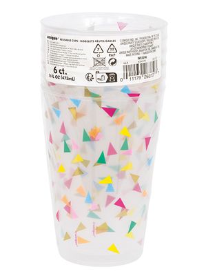 Bright Triangle Birthday - 16oz Cups