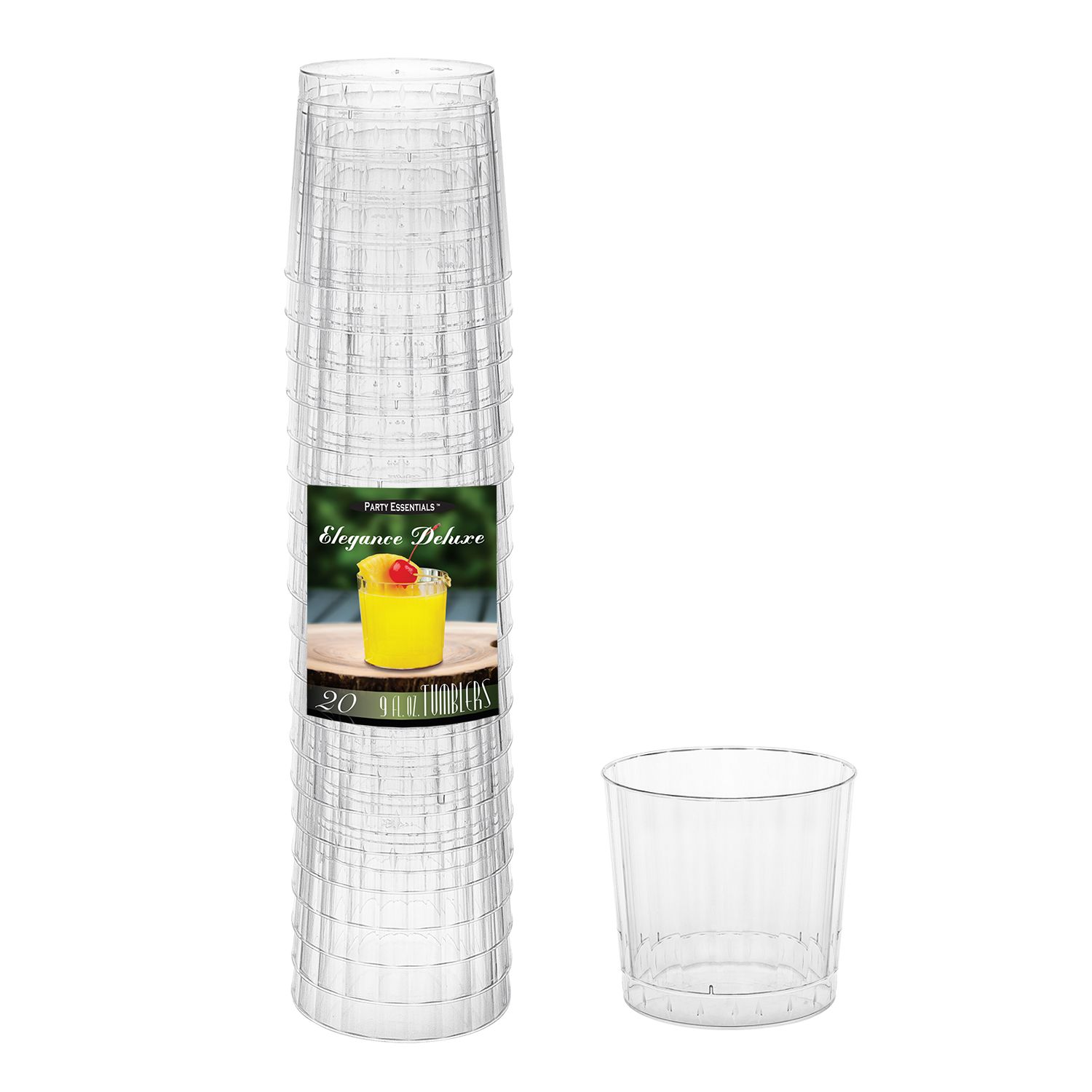 Elegance Clear Tumblers -9oz 20ct