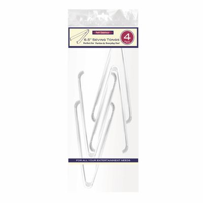 Tongs 6.5&quot; - Clear 4ct