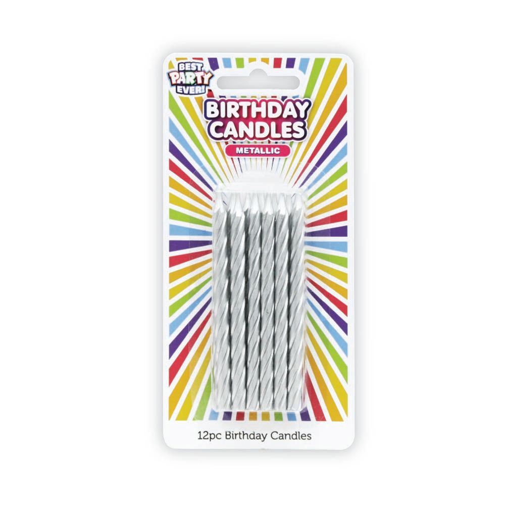 Metallic Candles - Silver 16ct