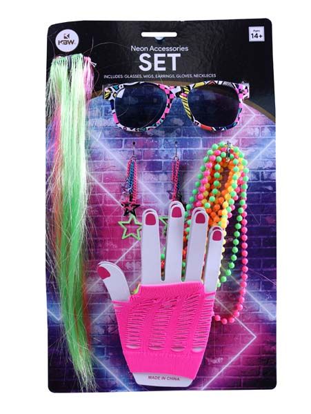 80&#39;s Kit (glasses,wigs,earrings,gloves,necklaces)