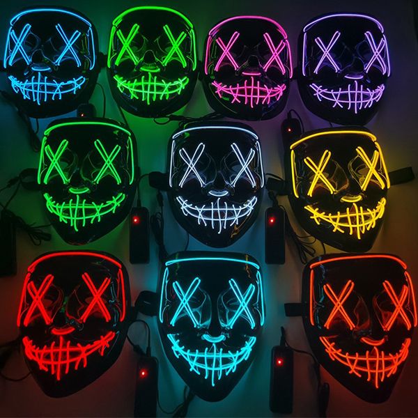 Neon Light-Up Purge Inspired Mask Asst