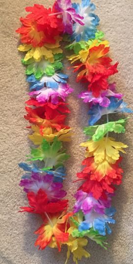 2-Tone Tropical Lei - Rainbow
