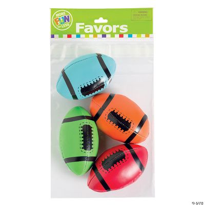 Foam Footballs 4 Ct Poly Bag Header - Single