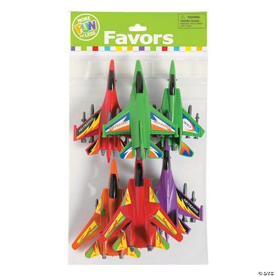 Jet Fighter Pull Back 6 Ct Poly Bag Header - Single