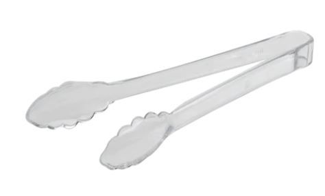 9&quot; Tong Scalloped - Clear