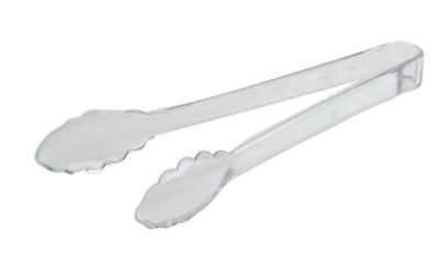 9&quot; Tong Scalloped - Clear