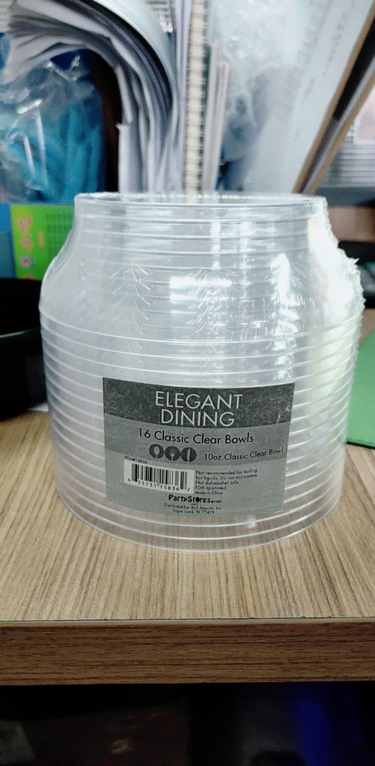 Classic Clear 10oz Bowl - 16Ct