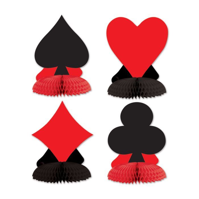 Card &quot;Suit&quot; Mini Centerpieces 4ct