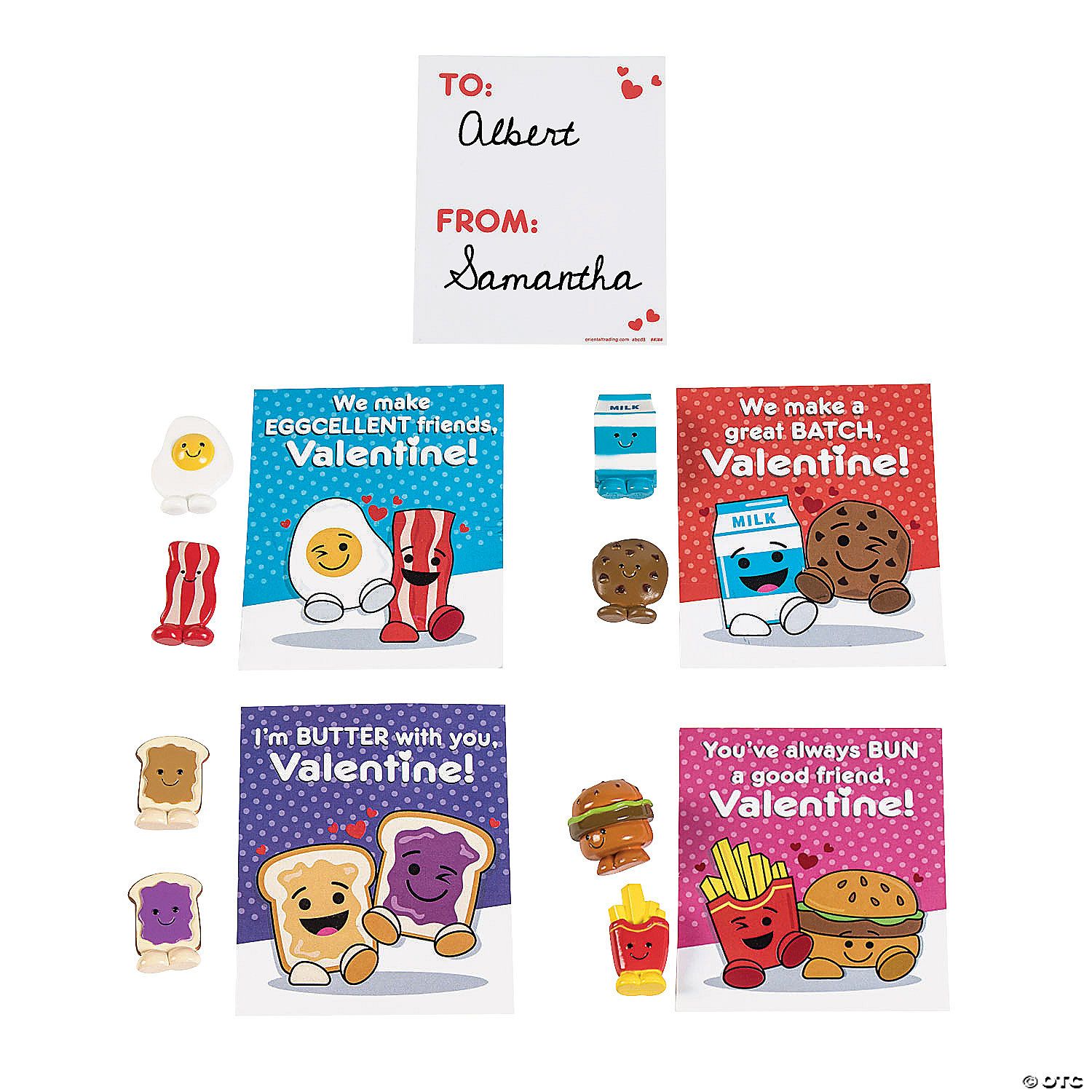 Valentine Exchange -Mini Food Character 12ct