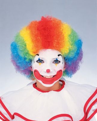 Child Rainbow Clown Wig