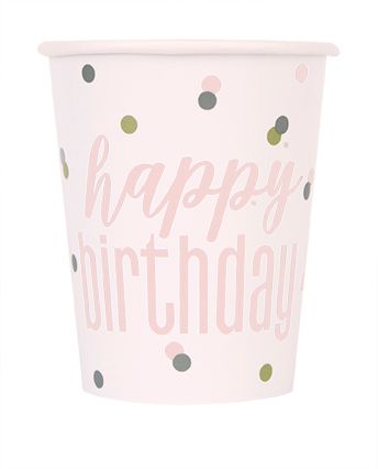 Glitz Rose - 9oz Cups 8ct