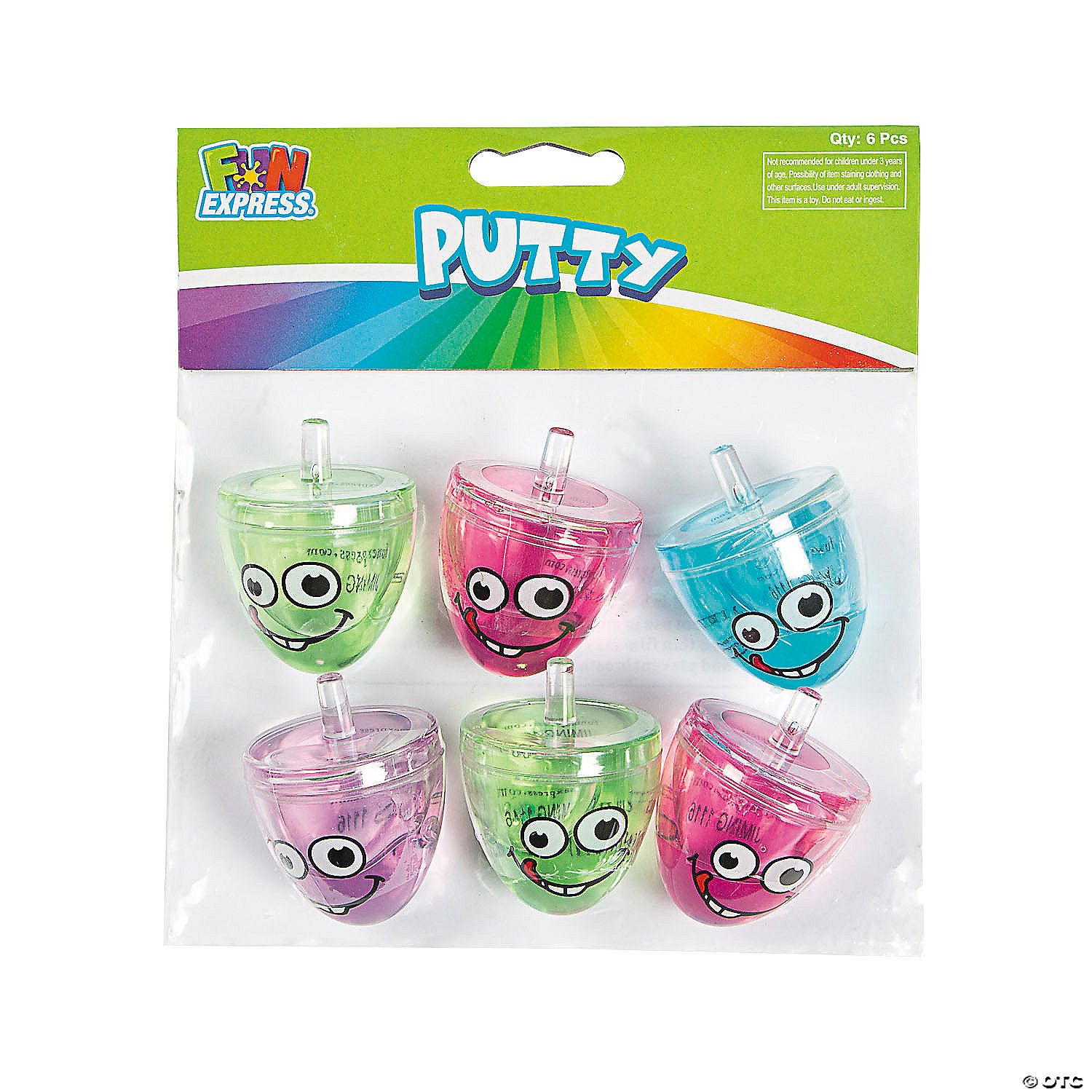 Putty Spin Top 6 Ct - Polybag Header