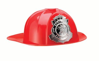 Deluxe Fireman Helmet-Red