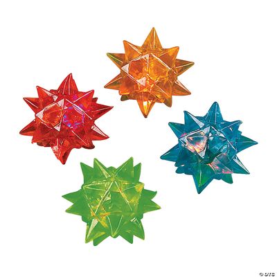 Rubber Flashing Star Ball - Single