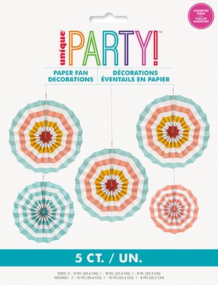 Poolside - Paper Fans 3ct
