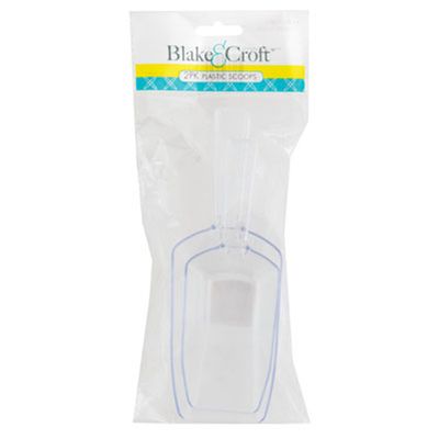 Clear Plastic Scoop - 2ct