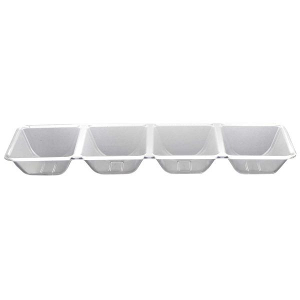 Four Compartment Snack Tray Clear