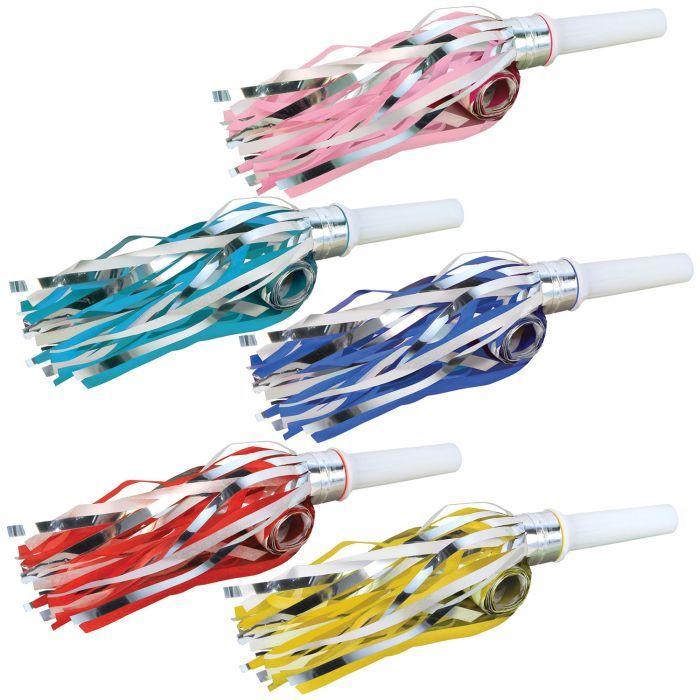 Fringe Party Blowouts - 4ct Assorted