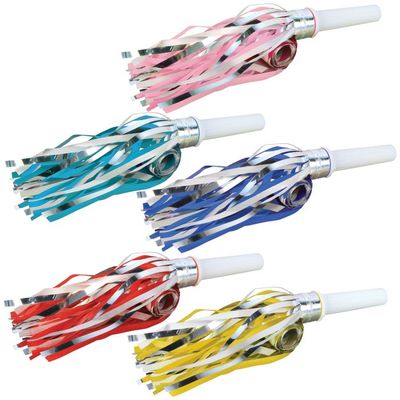 Fringe Party Blowouts - 4ct Assorted