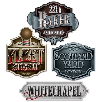 Sherlock Holmes Sign Cutouts