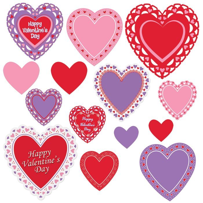 Valentine's Day Cutouts - 14ct