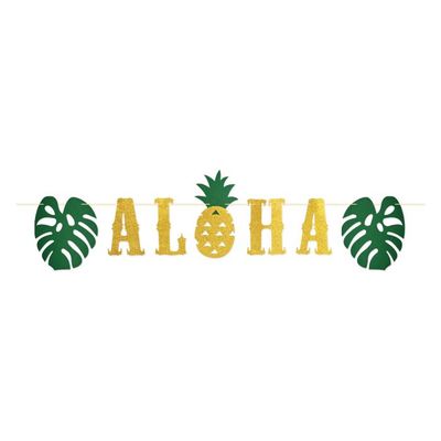 Glittered Aloha Streamer