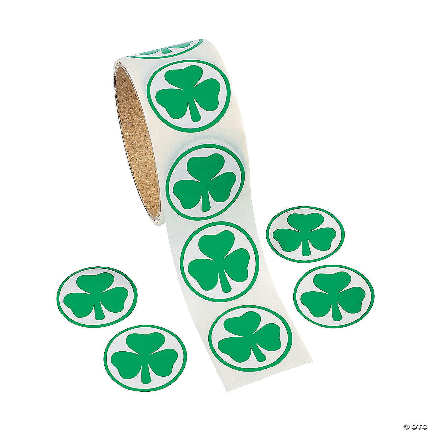 Shamrock Stickers - 100ct roll