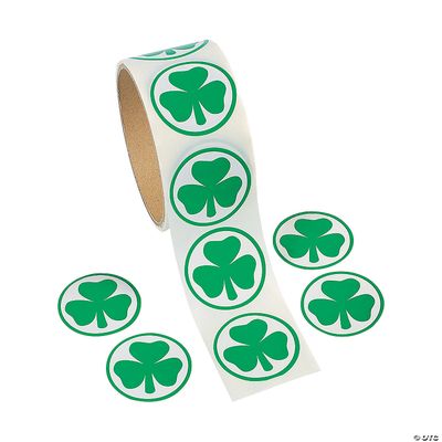 Shamrock Stickers - 100ct roll