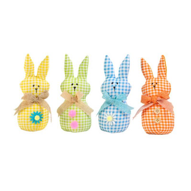 Gingham Bunny 7.5&quot; Weighted