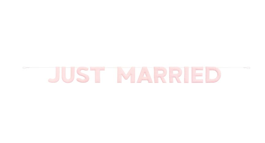 Just Married - Fabric Banner