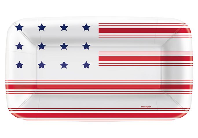 Peppy Patriotic - App Plate 8ct  9&quot;X6&quot;