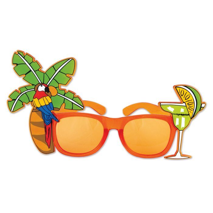 Palm Tree &amp; Parrot Fanci Frame Glasses