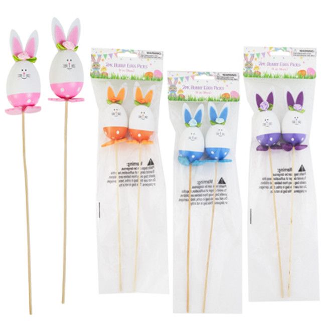 Bunny Egg Picks - 2ct