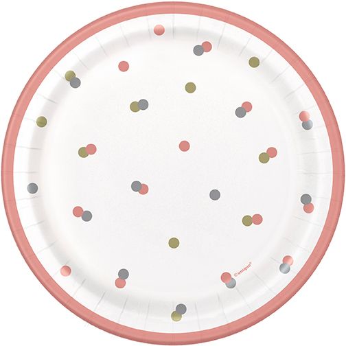 Glitz Rose - 7&quot; Plates 8ct