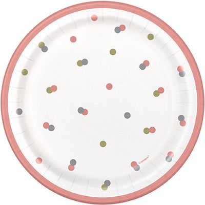 Glitz Rose - 7&quot; Plates 8ct