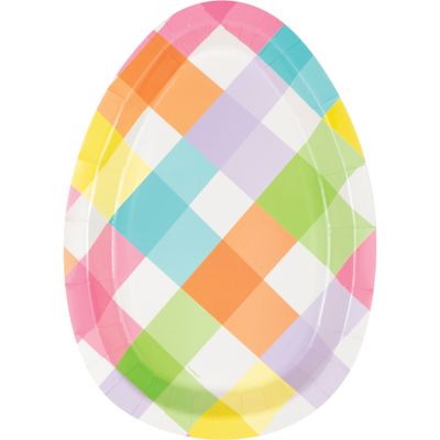 Eggcellent Easter - Egg Plates 12" X 8.25" 8ct