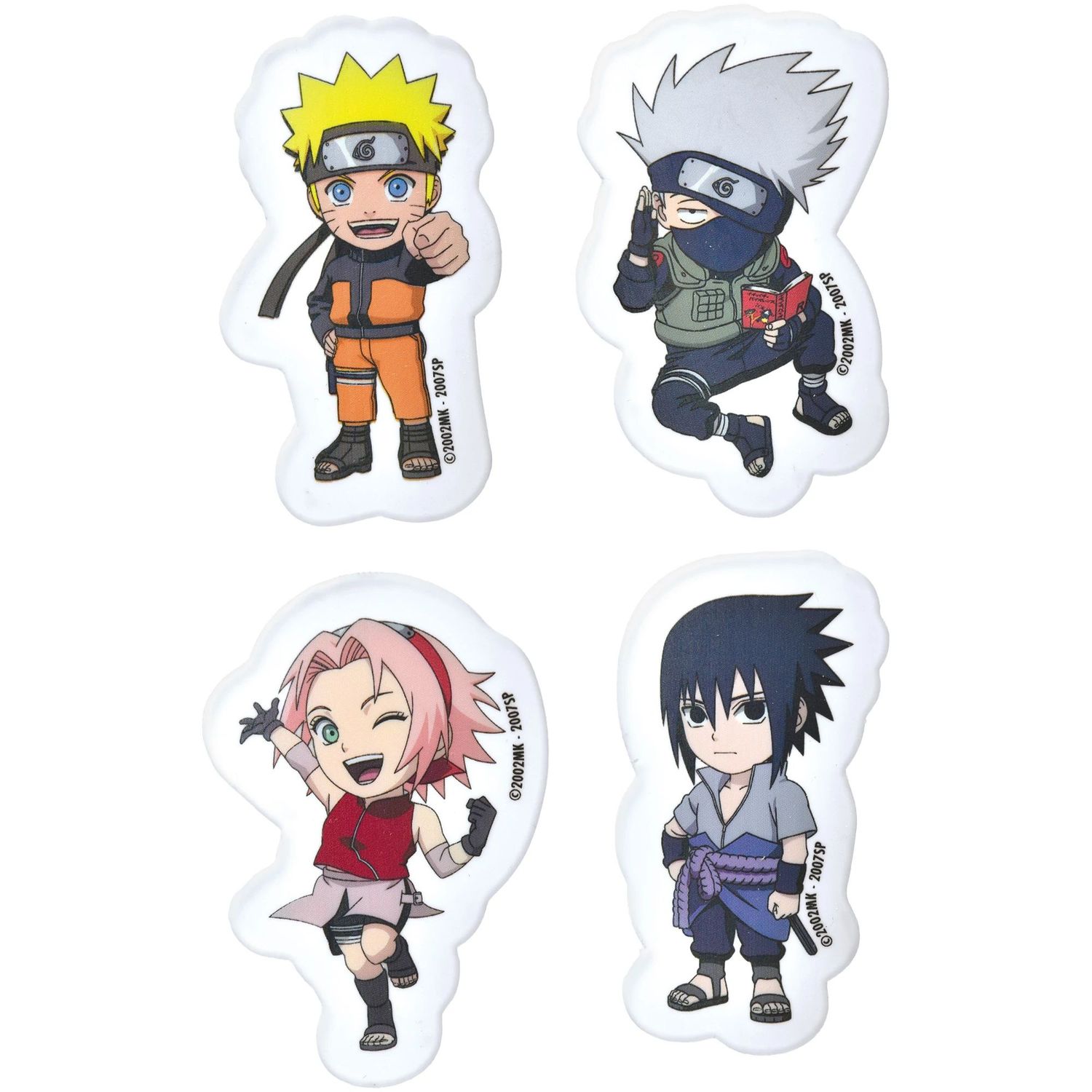Naruto Shaped Erasers - 4 Ct