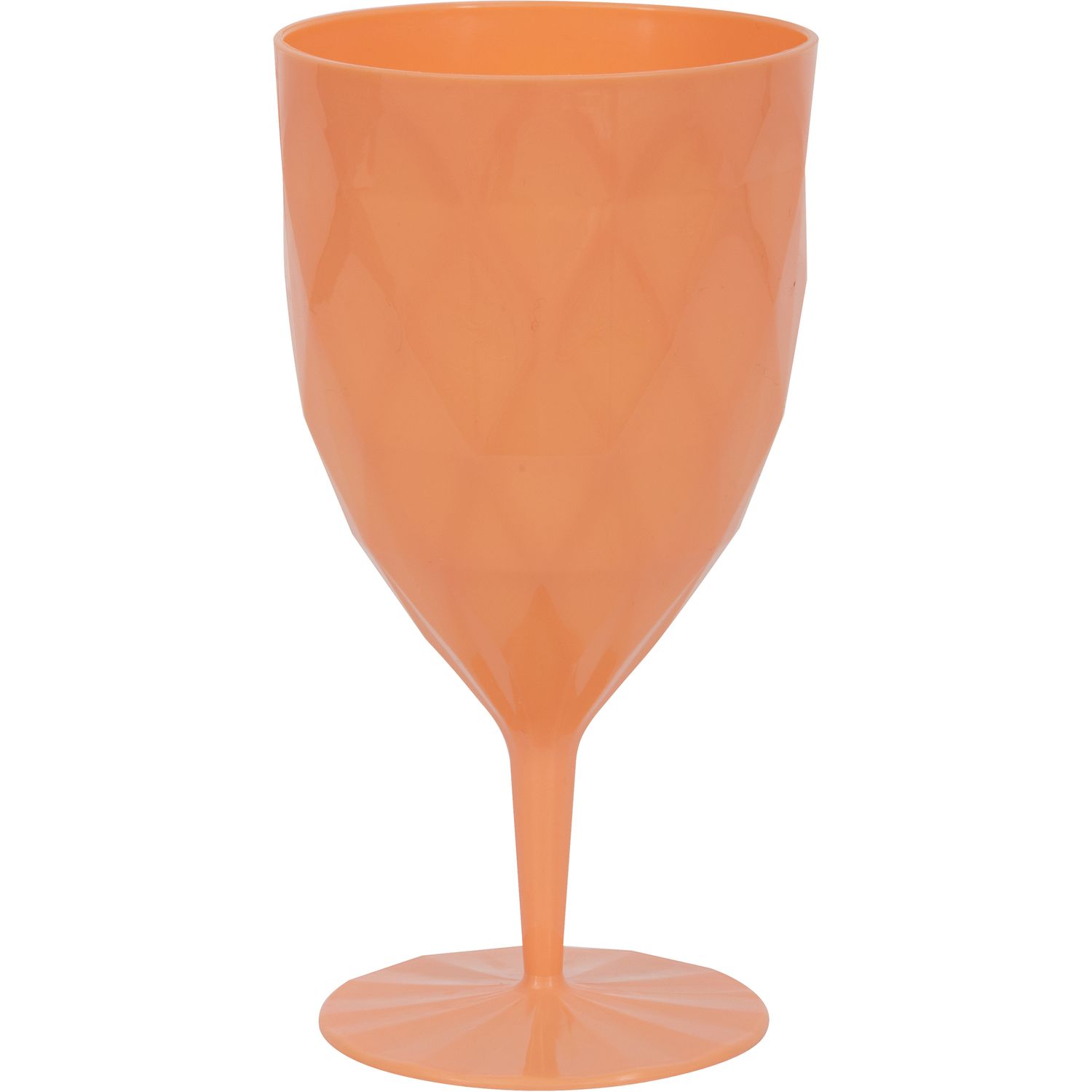 Coral Quilted Stemmed Wine Glass