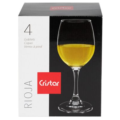 White Wine Stem Glasses 10.5oz 4ct
