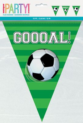 3D Soccer - Flag Banner 12ft